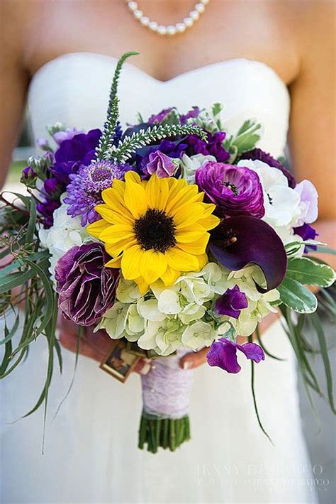 18 Brilliant Sunflower Wedding Bouquets For Happy Wedding Here You Find