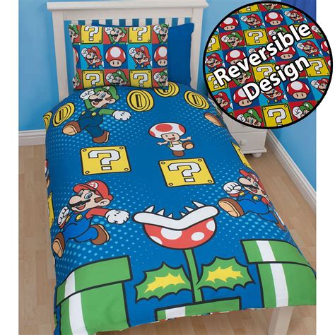 Super mario bros.this game is also part, games, who rocked my childhood. OFFICIAL NINTENDO SUPER MARIO BROTHERS BEDDING DUVET COVER ...
