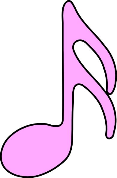 Sixteenth Note Pink Clip Art At Vector Clip Art Online