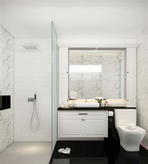 6 Perfect Solid Black Composition Minimalist Small Bathrooms