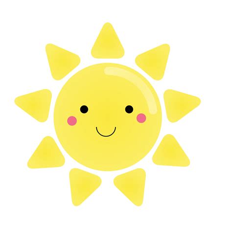 Cute Kawaii Sun Character Vector Illustration By Ksus Shop