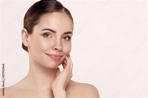 Woman Face Skin Care Closeup Beautiful Sexy Woman With Perfect