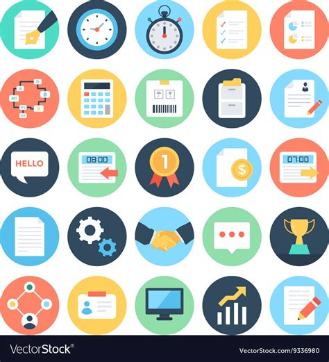 Free project icons in various ui design styles for web and mobile. Project Management Colored Icons 1 Royalty Free Vector Image