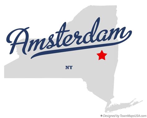 Map Of Amsterdam Ny New York