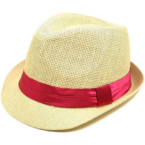 Classic Natural Fedora Straw Hat Band Available Fuchsia Band