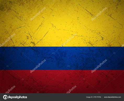 Grunge Colombia Flag Textured Background Vector Illustration — Stock