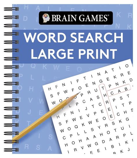 Brain Games Brain Games Word Search Large Print Blue Other