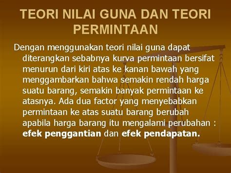 Teori Nilai Guna Utiliti Dan Analisis Kurva Kepuasan