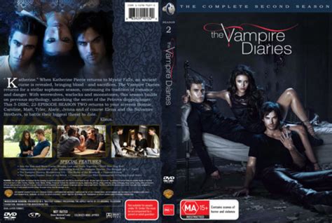 Official Cover Of Vampire Diaries Season 2 Dvd The