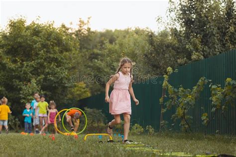 The Sports Games For Little Kids In Summer Stock Photo Image Of