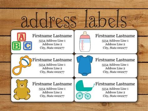 Baby Address Label Sticker Set Avery Template For Avery Address Labels