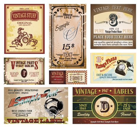 Vintage Wine Label Collection 2545 Free Eps Download 4