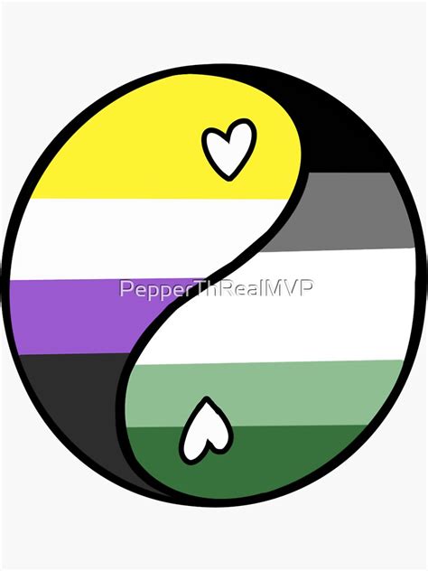 non binary aromantic enby aro yin yang cute lgbtq pride flag my xxx hot girl