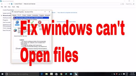 Windows How To Fix Windows Can T Open Files And Programs Dont