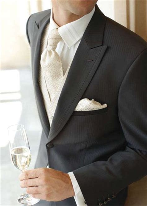 You can have fun showing off your personality with your ties but keep in mind the colors and patterns of your jacket and shirts first. Dressing the Groom