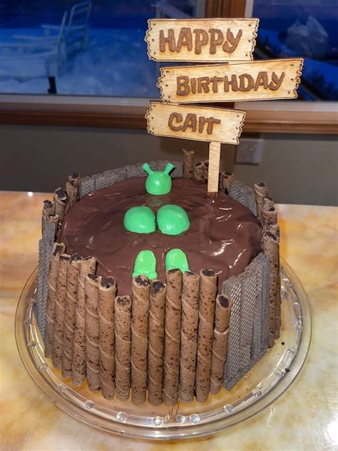 Shrek Birthday Cake Topper Personalized Shrek Party Swamp Etsy