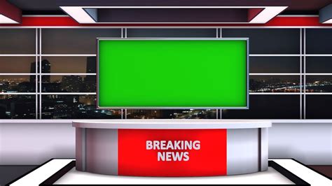 Green Screen News Studio Desk For Edius And Kinemaster 2021 Graphics