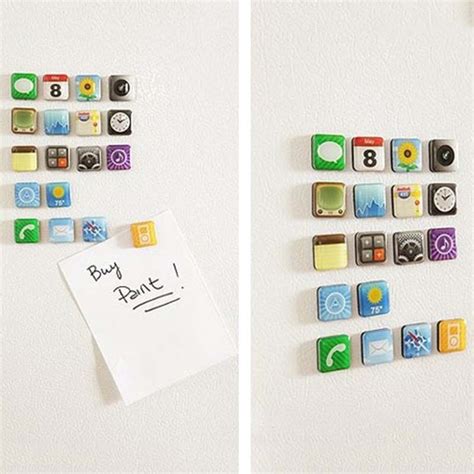 Novelty18 Piecesset Mobile App Type Fridge Magnet Fridge Sticker Apple