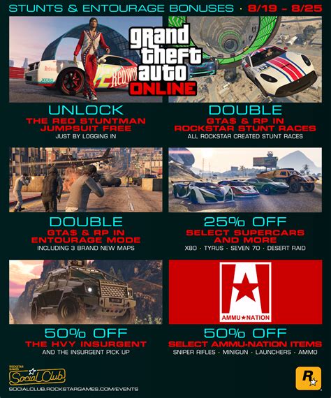 Gta Online Players Will Earn Double Rp And Gta In Stunt Races And Three