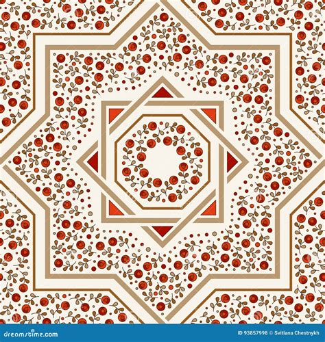 Patterned Floor Tile Moroccan Pattern Stock Vector Illustration Of