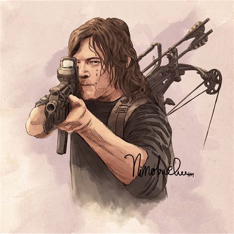 Daryl Dixon The Walking Dead Fan Art By Ninobw Chu On Deviantart