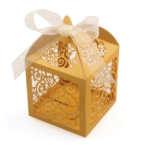 Buy KPOSIYA 100 Pack Wedding Favor Boxes Laser Cut Boxes Party Favor
