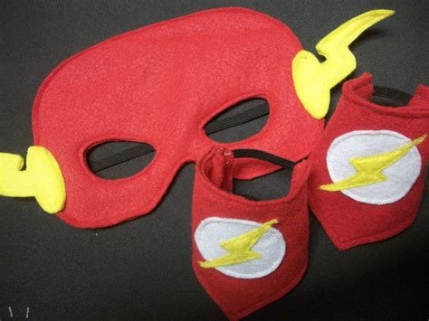 The Flash Felt Mask And Cuff Set Festa De Super Herois Máscaras De