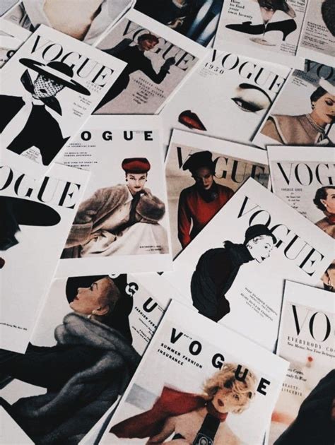 Vogue Background Photo Wall Collage Picture Wall Flatlay Instagram Mode Collage Aesthetic