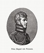 Vetores de Príncipe Augusto Da Prússia General Prussiano Xilogravura ...