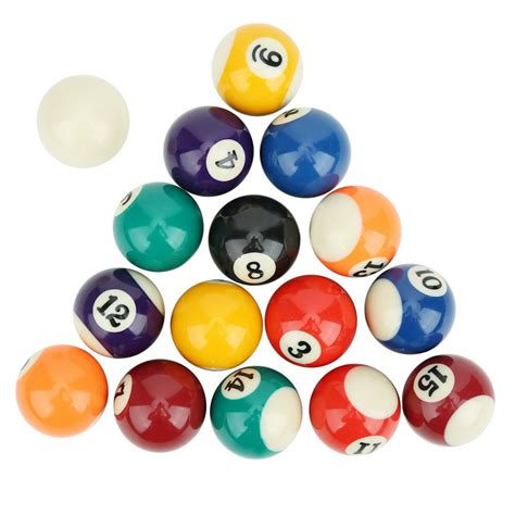 Mgaxyff 16pcs Eco‑friendly 38mm Resin Children Billiard Ball Toy Mini