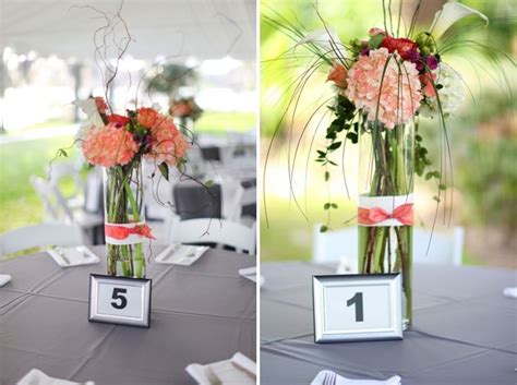 Modern Elegant Coral And Gray Wedding Every Last Detail Wedding