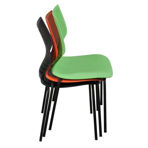 They are basic seating chairs that can. Used Metal Frame Plastic Stack Chair, Black - National ...