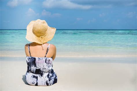 Summer Beach Holiday Woman Relax On The Beach In Free Time Stock Photo Image Of Exotic Bench