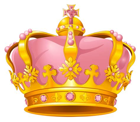 Golden Pink Crown PNG Clipart - Cliparts.co gambar png