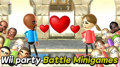 wii party battle minigames 1 vs 1 matt vs lucia master com youtube