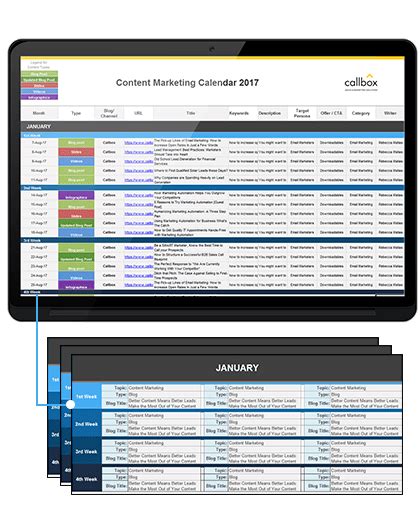 Content Marketing Calendar Template Free Download