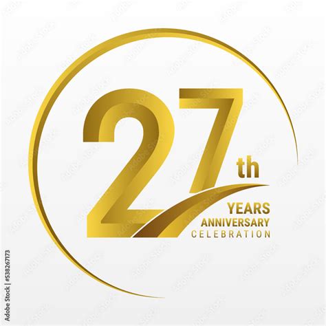 27th Anniversary Logo Logo Design For Anniversary Celebration With
