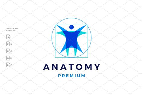 Human Body Anatomy Circle Logo Branding And Logo Templates ~ Creative