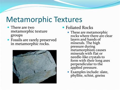 Metamorphic Rocks Examples