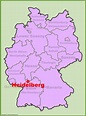 Heidelberg location on the Germany map - Ontheworldmap.com
