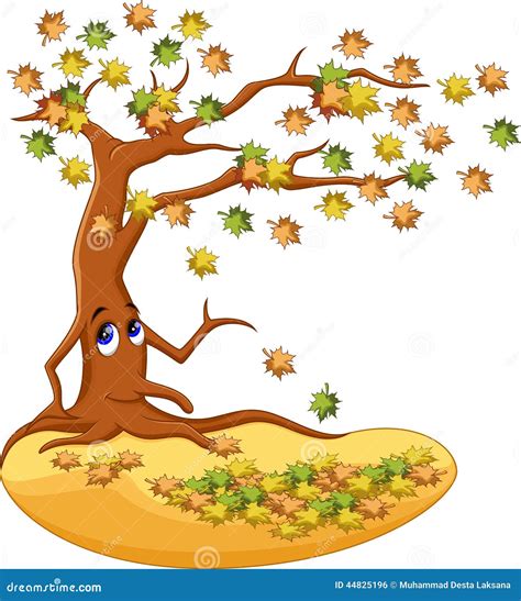 Autumn Tree Cartoon Stock Illustration Image 44825196