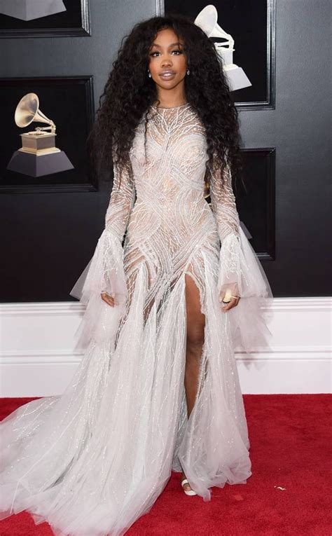 Sza At The 2018 Grammys Red Carpet Hollywood Celebrities Best Red