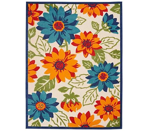 Nourison 53 X 7 Vintage Floral Indooroutdoor Rug