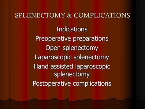 Ppt Splenectomy And Complications Powerpoint Presentation Free