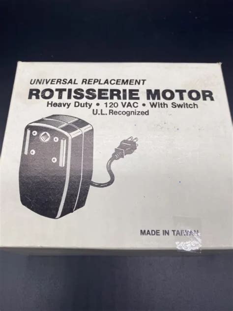 Rotisserie Motor Grand Hall Model 14362 Universal Replacement 120v 60