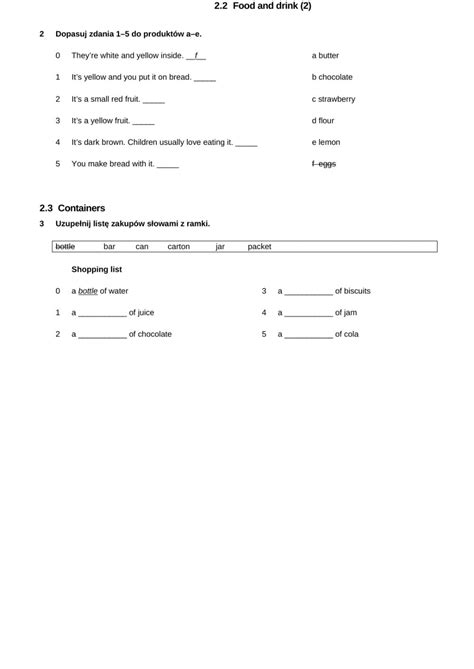 Test Unit 2 English Class A1+ worksheet