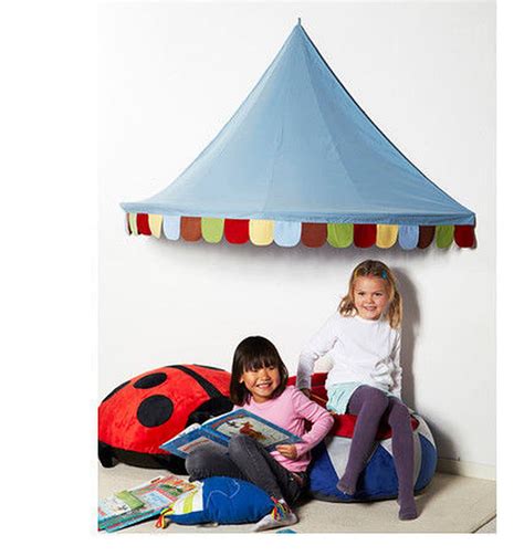 Ikea Childs Mysig Bed Tent Canopy Toy Blue Xmas Girl Boy Unisex Crib