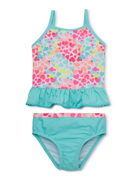 Wonder Nation Baby Toddler Girl Heart Tankini Swimsuit
