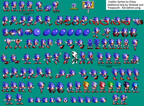 Sonic The Hedgehog Assorted Items Sprite Sheet By Ret