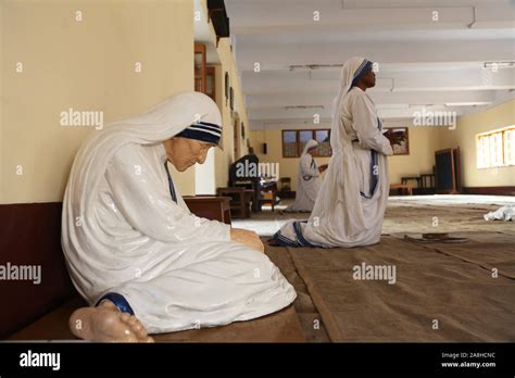 The Statue Of Mother Teresa In The Chapel Of The Mother House Kolkata India The Statue Was